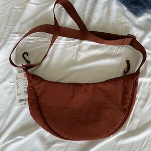 NWT Uniqlo Reddish Brown Moon Bag